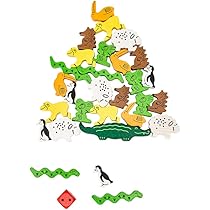 Amazon | [ ハバ ] HABA 木のおもちゃ ワニに乗る？ 3678 / 4478